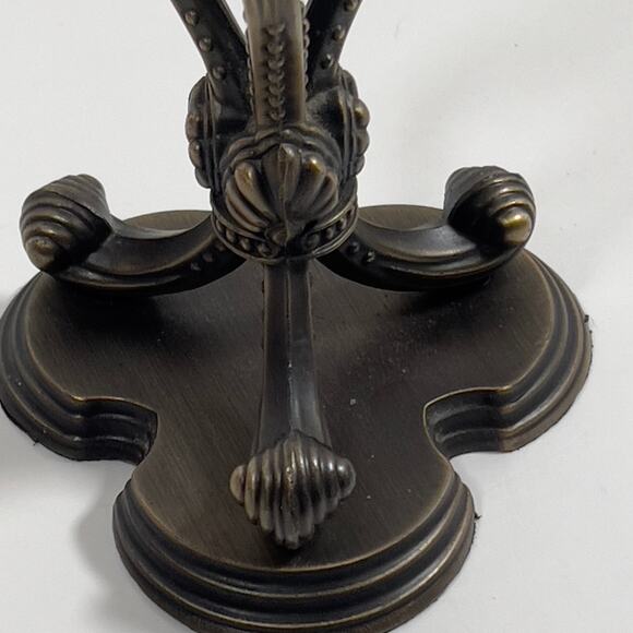 PartyLite Vintage Lotus Mid Century Modern Metal Candle Holder Tealight 10" - Picture 6 of 16